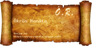 Ökrös Renáta névjegykártya