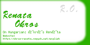 renata okros business card